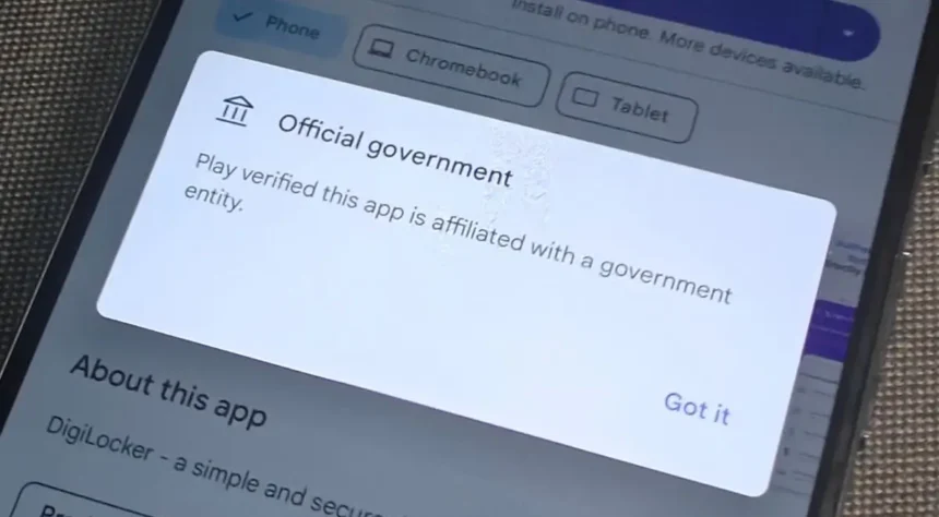 Google Started Marking out Government Apps on Playstore