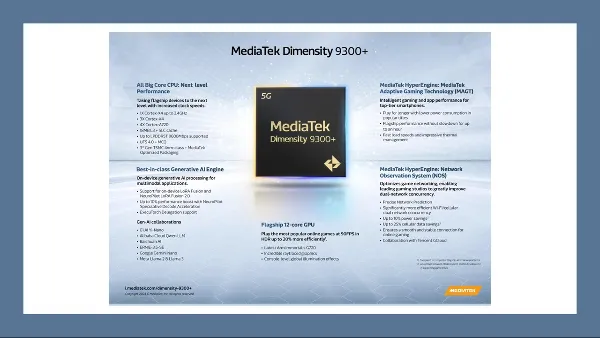 Mediatek Dimensity 9300+ Launched,